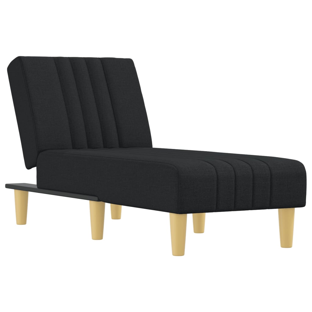 Chaise Longue in Tessuto Nero