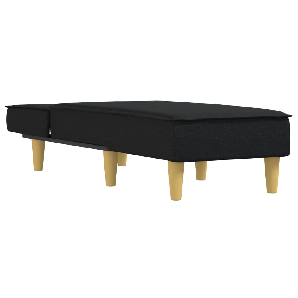 Chaise Longue in Tessuto Nero