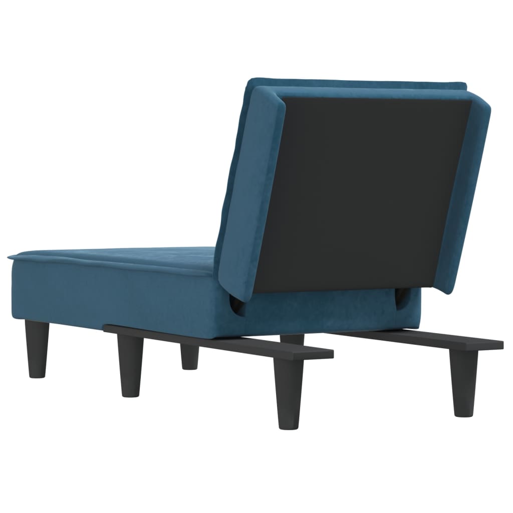 Chaise Longue in Velluto Blu