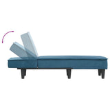 Chaise Longue in Velluto Blu