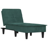 Chaise Longue in Velluto Verde Scuro