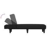 Chaise Longue in Tessuto Nero