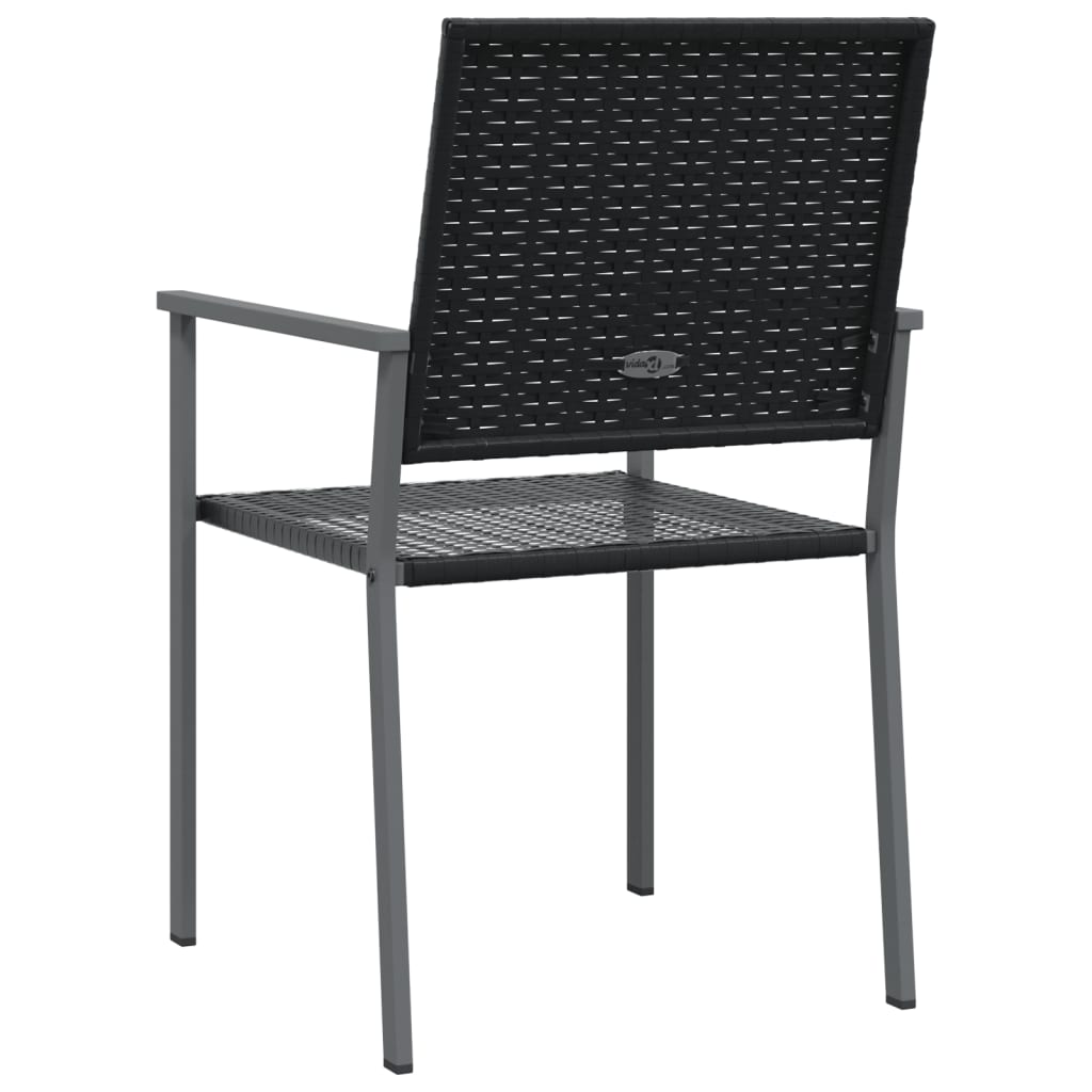 Sedie da Giardino 4 pz Nere 54x62,5x89 cm in Polyrattan