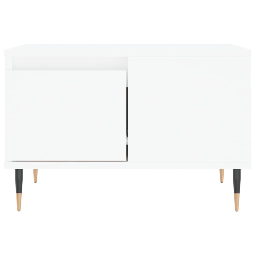 Tavolino da Salotto Bianco 55x55x36,5 cm in Legno Multistrato