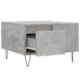 Tavolino Salotto Grigio Cemento 55x55x36,5 cm Legno Multistrato