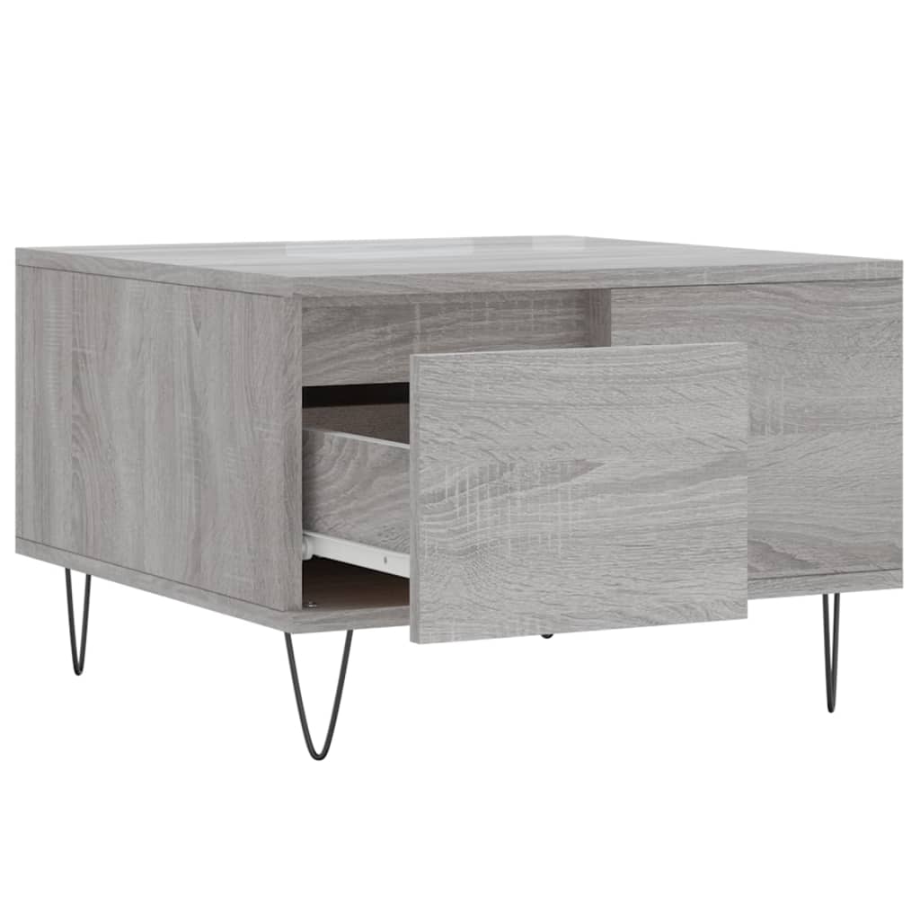 Tavolino Salotto Grigio Sonoma 55x55x36,5 cm Legno Multistrato