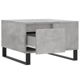 Tavolino Salotto Grigio Cemento 55x55x36,5 cm Legno Multistrato