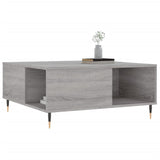 Tavolino Salotto Grigio Sonoma 80x80x36,5 cm Legno Multistrato