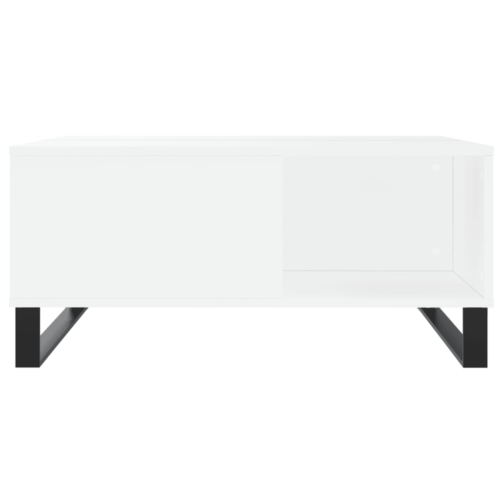 Tavolino da Salotto Bianco 80x80x36,5 cm in Legno Multistrato