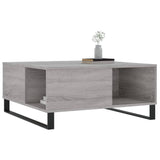 Tavolino Salotto Grigio Sonoma 80x80x36,5 cm Legno Multistrato