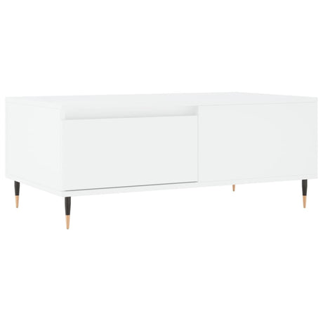 Tavolino da Salotto Bianco 90x50x36,5 cm in Legno Multistrato