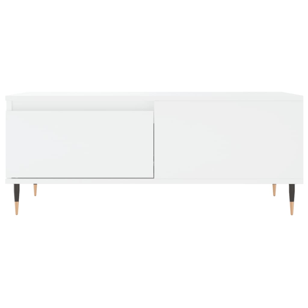 Tavolino da Salotto Bianco 90x50x36,5 cm in Legno Multistrato