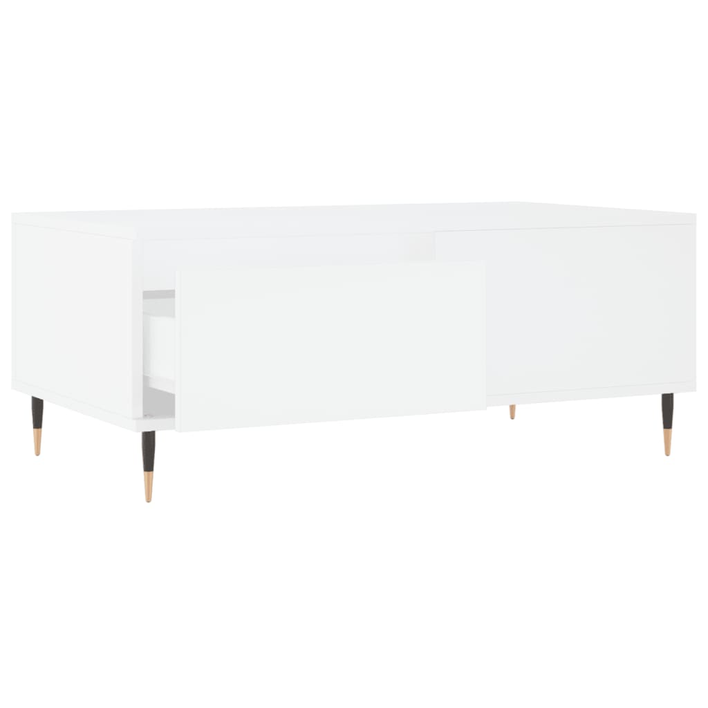 Tavolino da Salotto Bianco 90x50x36,5 cm in Legno Multistrato