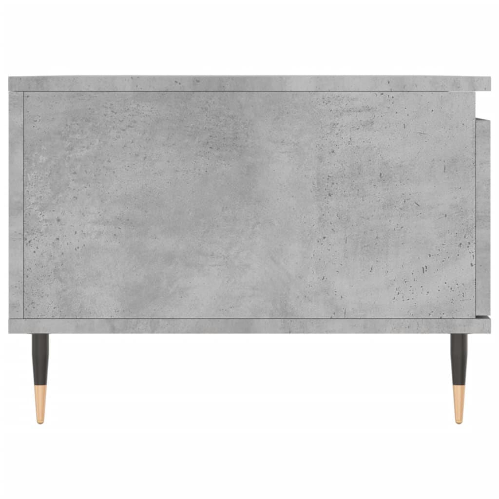 Tavolino Salotto Grigio Cemento 90x50x36,5 cm Legno Multistrato