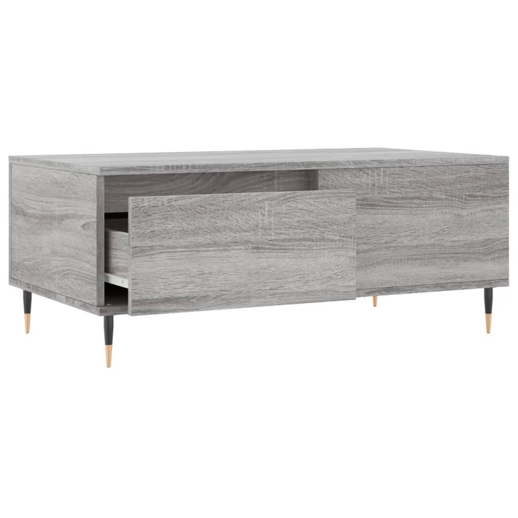 Tavolino Salotto Grigio Sonoma 90x50x36,5 cm Legno Multistrato