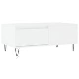 Tavolino da Salotto Bianco 90x50x36,5 cm in Legno Multistrato