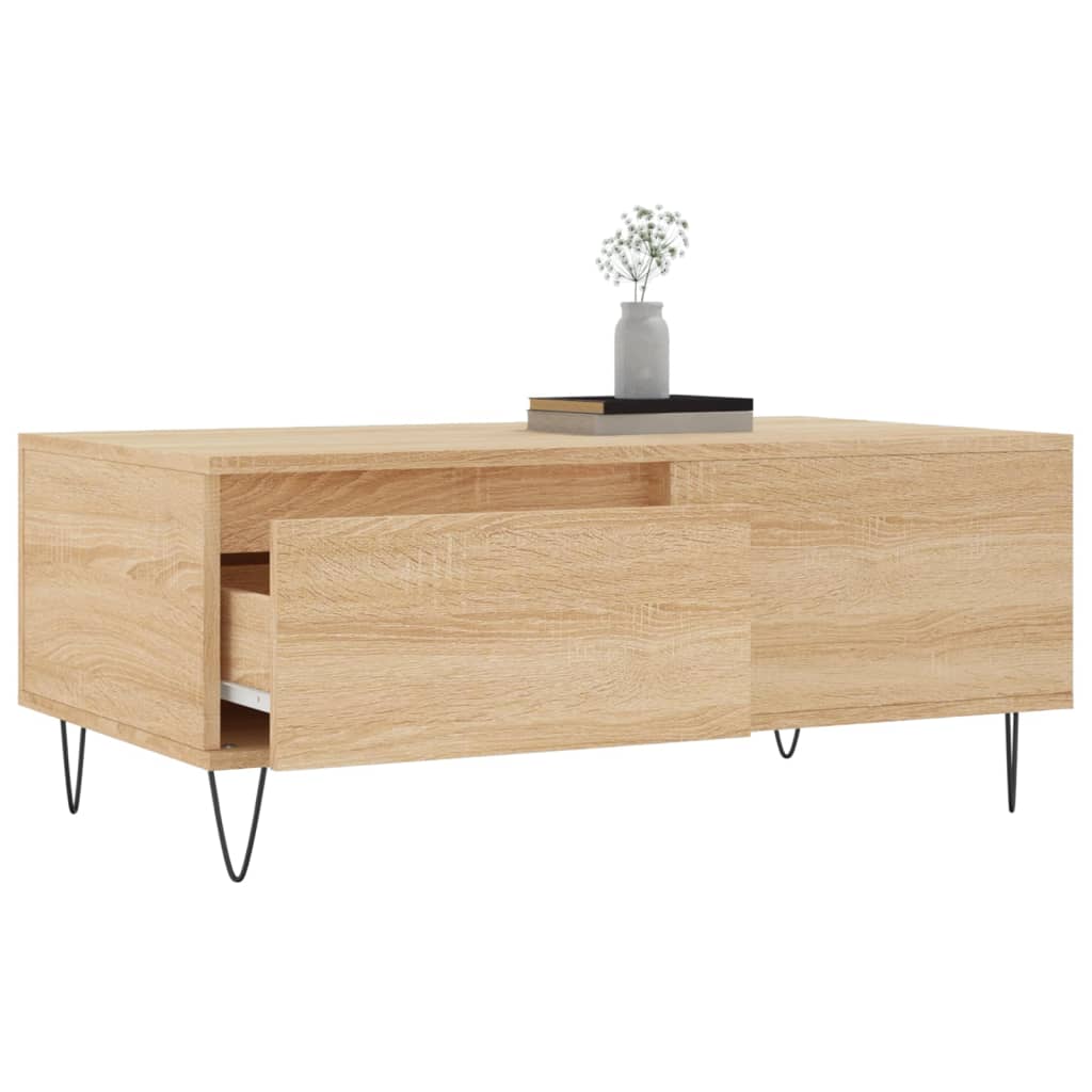 Tavolino Salotto Rovere Sonoma 90x50x36,5 cm Legno Multistrato