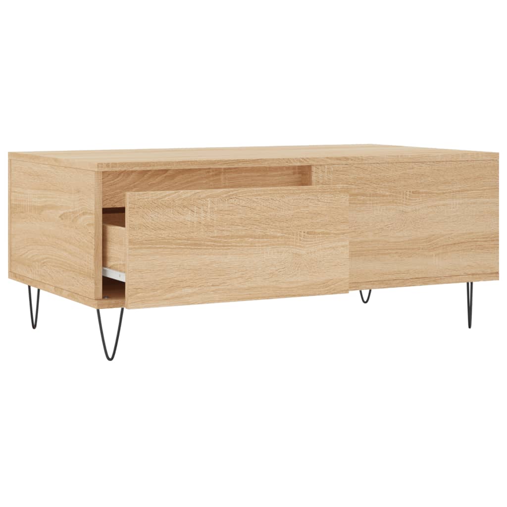 Tavolino Salotto Rovere Sonoma 90x50x36,5 cm Legno Multistrato