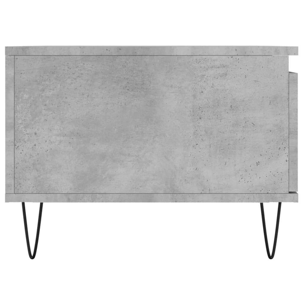 Tavolino Salotto Grigio Cemento 90x50x36,5 cm Legno Multistrato