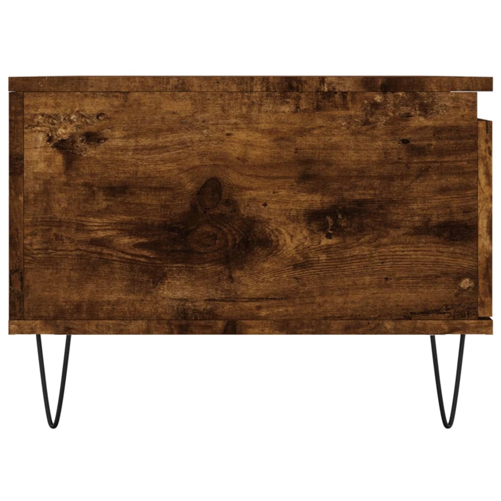 Tavolino da Salotto Rovere Fumo 90x50x36,5 cm Legno Multistrato