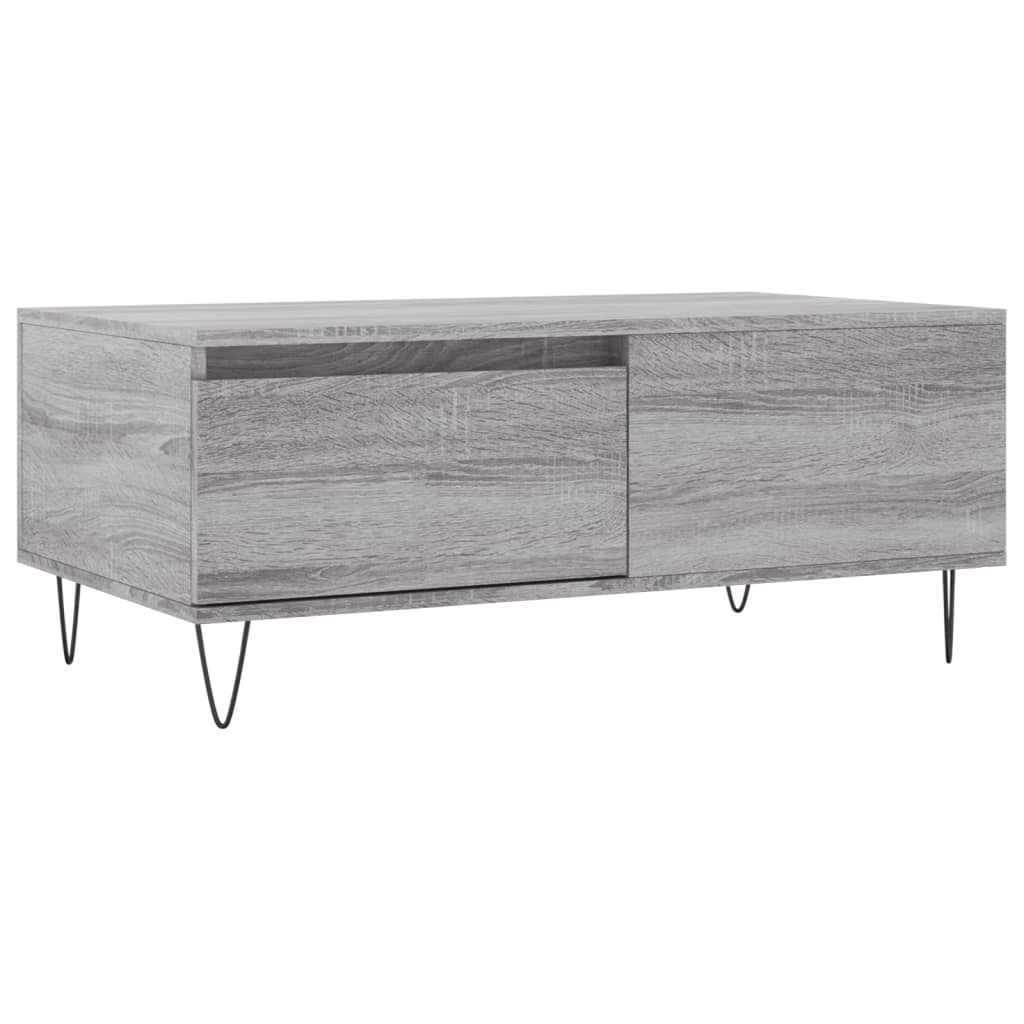 Tavolino Salotto Grigio Sonoma 90x50x36,5 cm Legno Multistrato