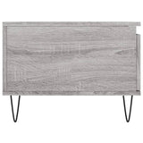 Tavolino Salotto Grigio Sonoma 90x50x36,5 cm Legno Multistrato