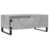 Tavolino Salotto Grigio Cemento 90x50x36,5 cm Legno Multistrato