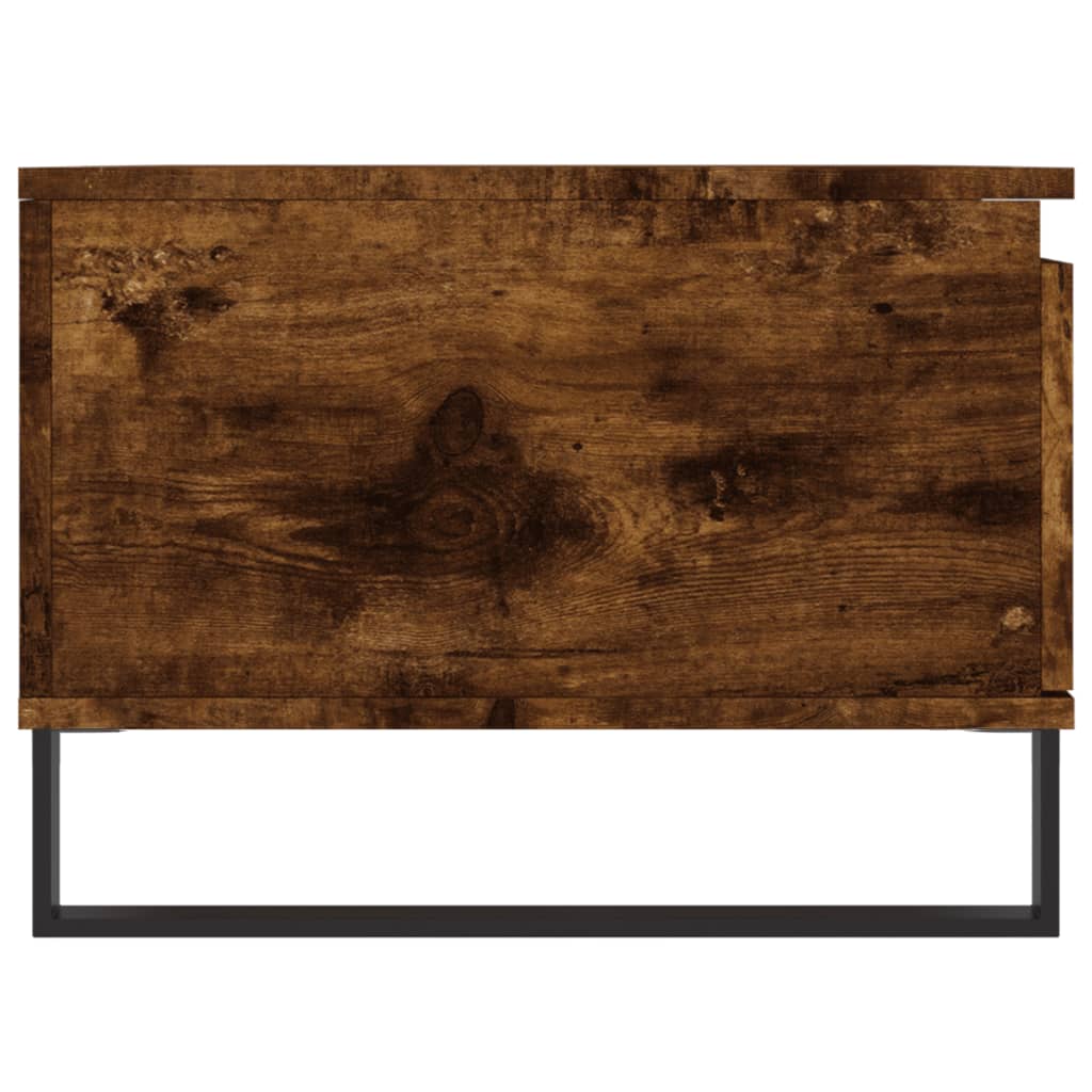 Tavolino da Salotto Rovere Fumo 90x50x36,5 cm Legno Multistrato