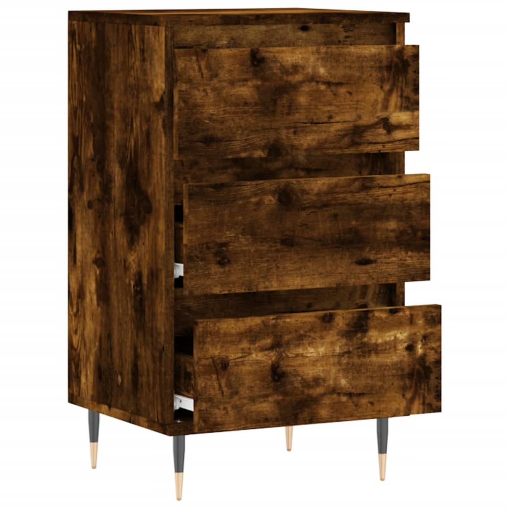 Credenza Rovere Fumo 40x35x70 cm in Legno Multistrato