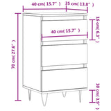 Credenza Rovere Sonoma 40x35x70 cm in Legno Multistrato