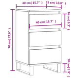 Credenza Bianca 40x35x70 cm in Legno Multistrato