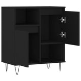 Credenza Nero 60x35x70 cm in Legno Multistrato