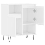 Credenza Bianco Lucido 60x35x70 cm in Legno Multistrato