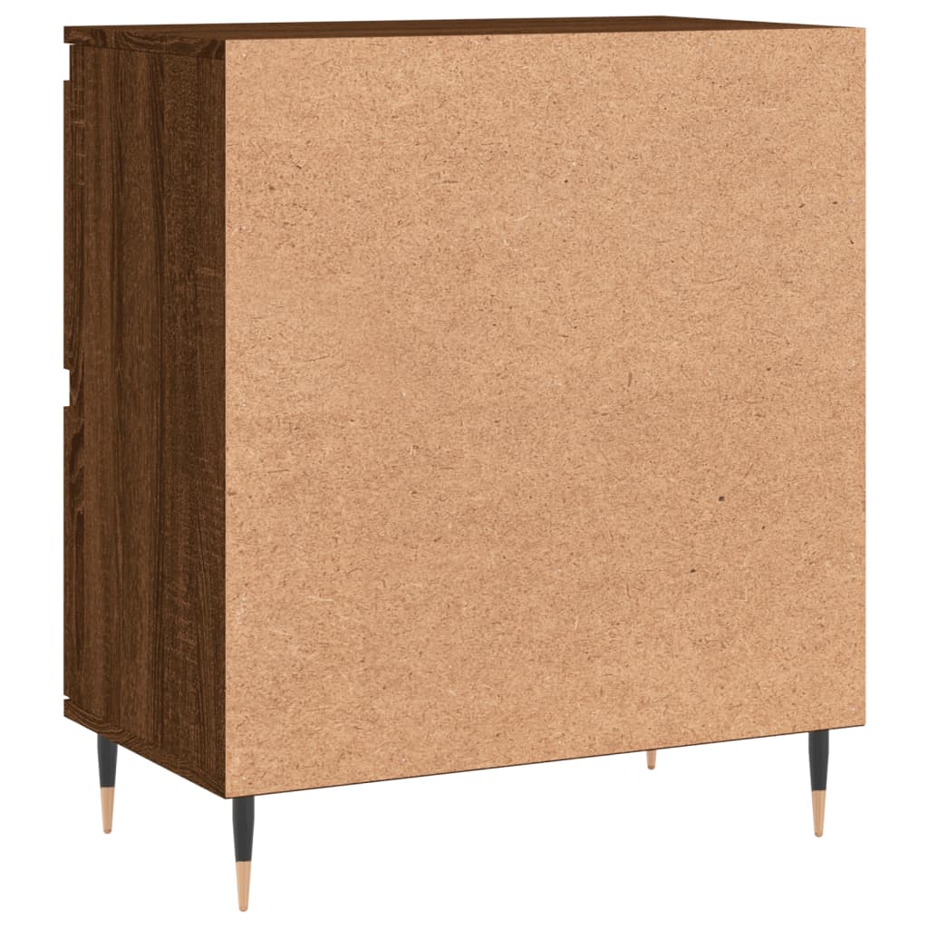 Credenza Rovere Marrone 60x35x70 cm in Legno Multistrato