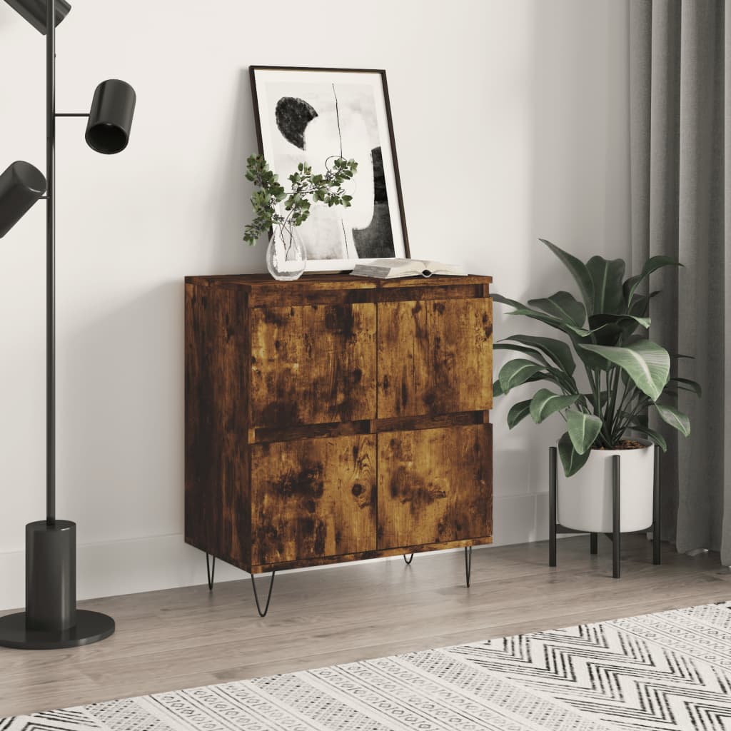 Credenza Rovere Fumo 60x35x70 cm in Legno Multistrato