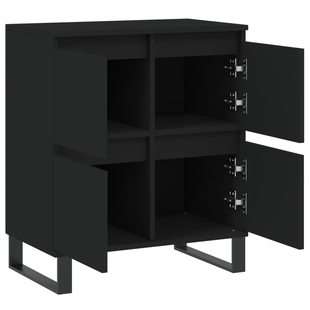 Credenza Nero 60x35x70 cm in Legno Multistrato