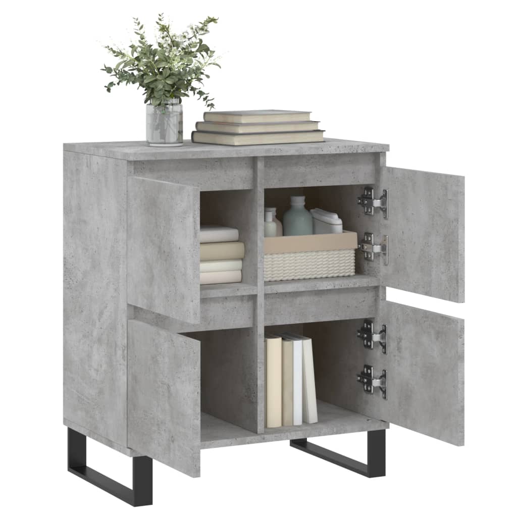 Credenza Grigio Cemento 60x35x70 cm in Legno Multistrato