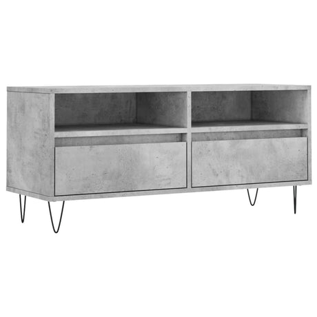 Mobile per TV Grigio Cemento 100x34,5x44,5 cm Legno Multistrato