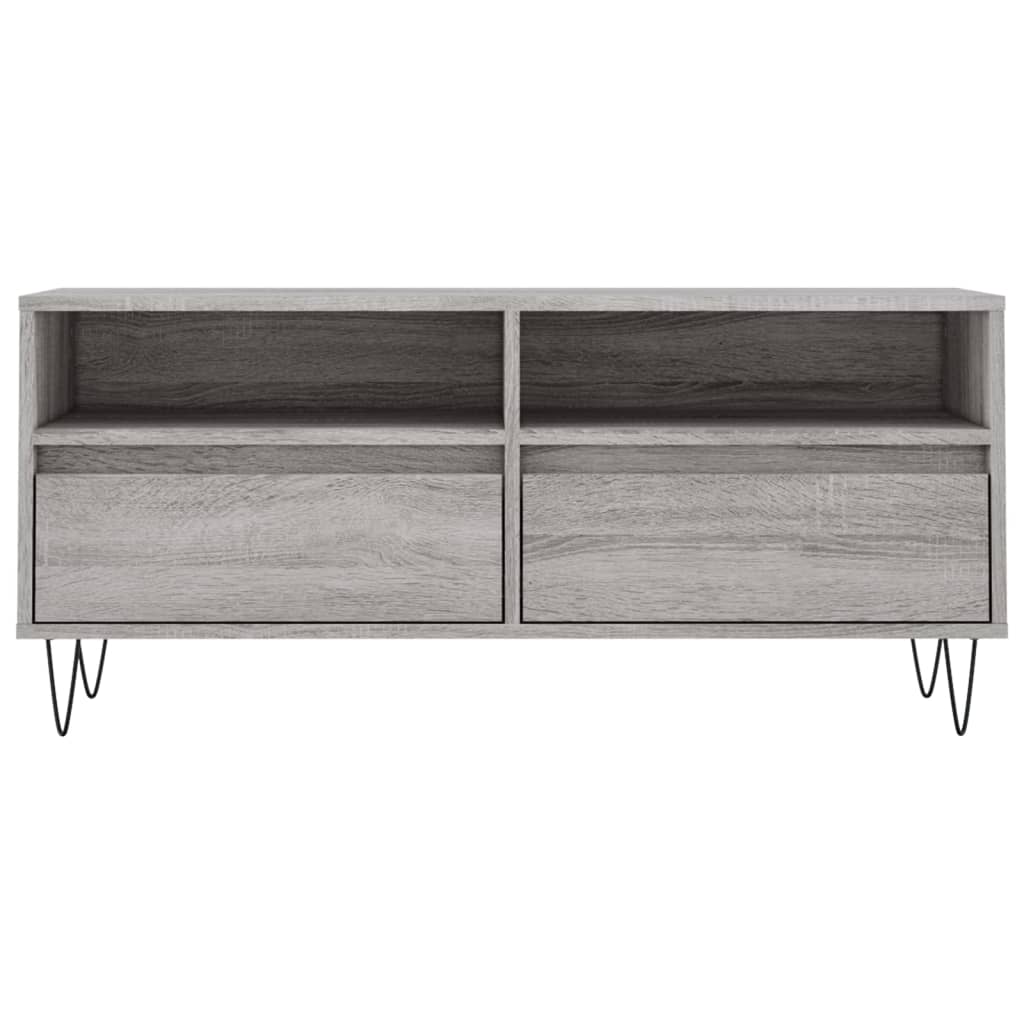 Mobile Porta TV Grigio Sonoma 100x34,5x44,5cm Legno Multistrato