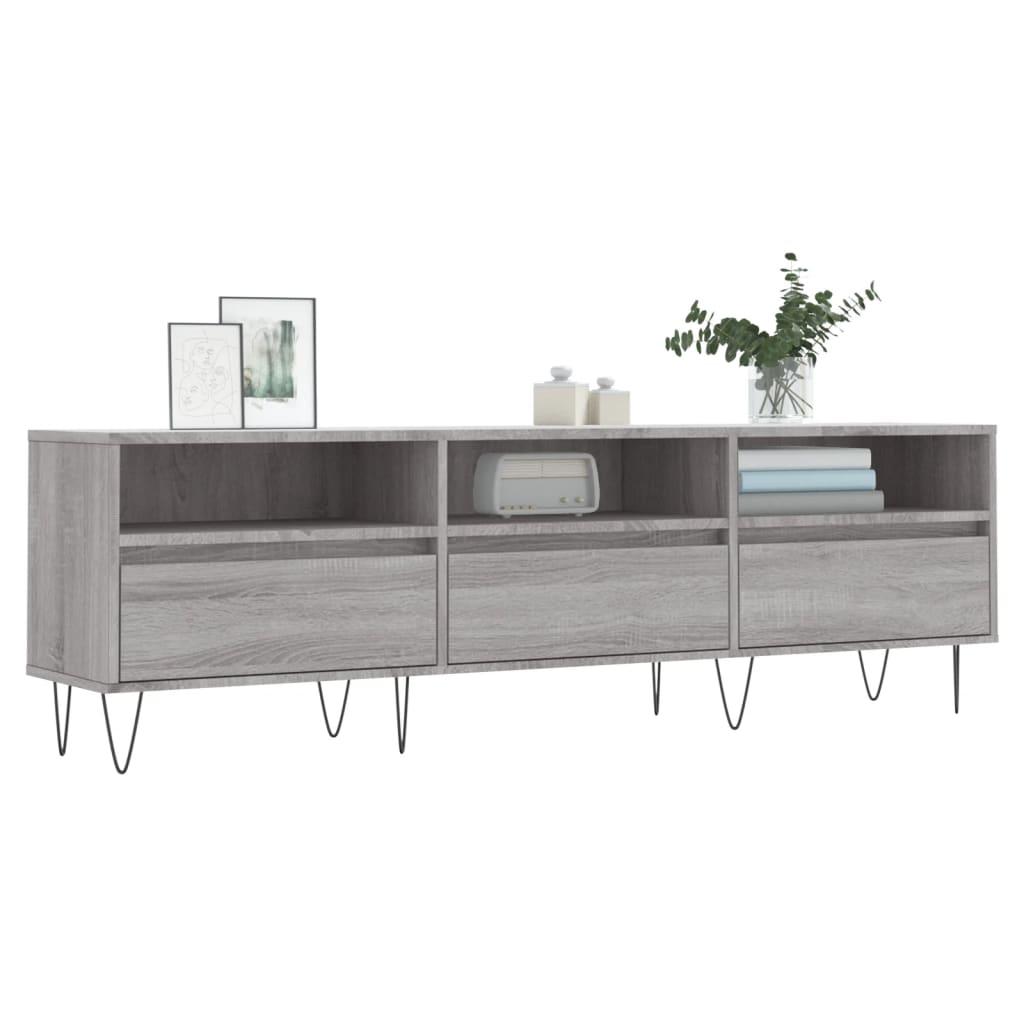 Mobile Porta TV Grigio Sonoma 150x30x44,5 cm Legno Multistrato