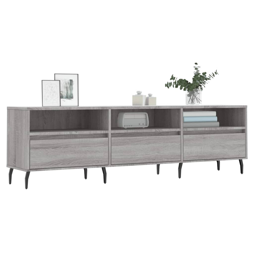 Mobile Porta TV Grigio Sonoma 150x30x44,5 cm Legno Multistrato