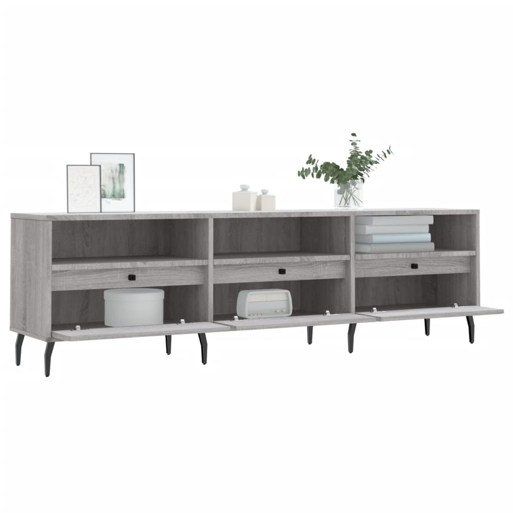 Mobile Porta TV Grigio Sonoma 150x30x44,5 cm Legno Multistrato