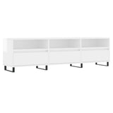 Mobile Porta TV Bianco Lucido 150x30x44,5 cm Legno Multistrato