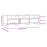 Mobile Porta TV Grigio Sonoma 150x30x44,5 cm Legno Multistrato