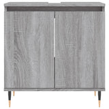 Mobile da Bagno Grigio Sonoma 58x33x60 cm in Legno Multistrato