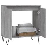 Mobile da Bagno Grigio Sonoma 58x33x60 cm in Legno Multistrato