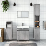 Mobile da Bagno Grigio Sonoma 58x33x60 cm in Legno Multistrato