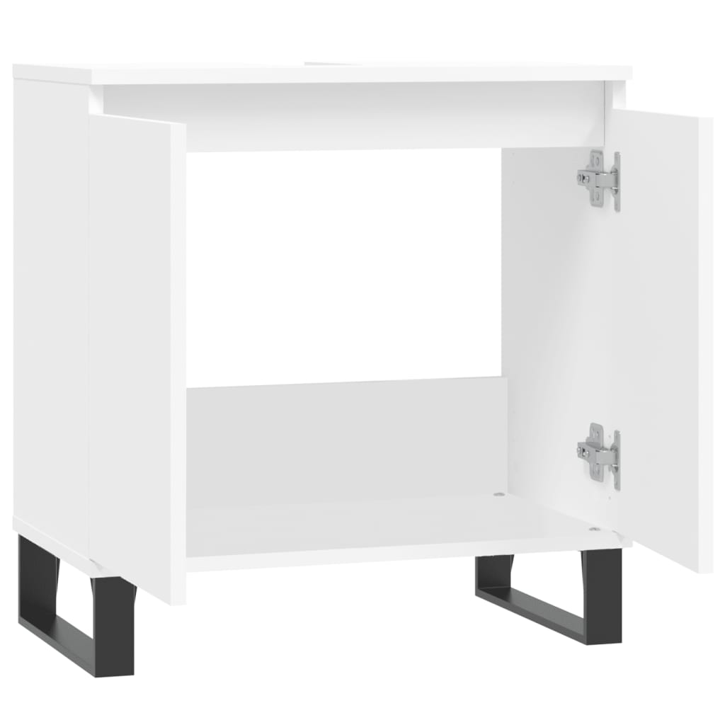 Mobile da Bagno Bianco 58x33x60 cm in Legno Multistrato