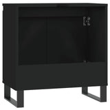 Mobile da Bagno Nero 58x33x60 cm in Legno Multistrato