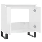 Armadietto Bagno Bianco Lucido 58x33x60cm in Legno Multistrato